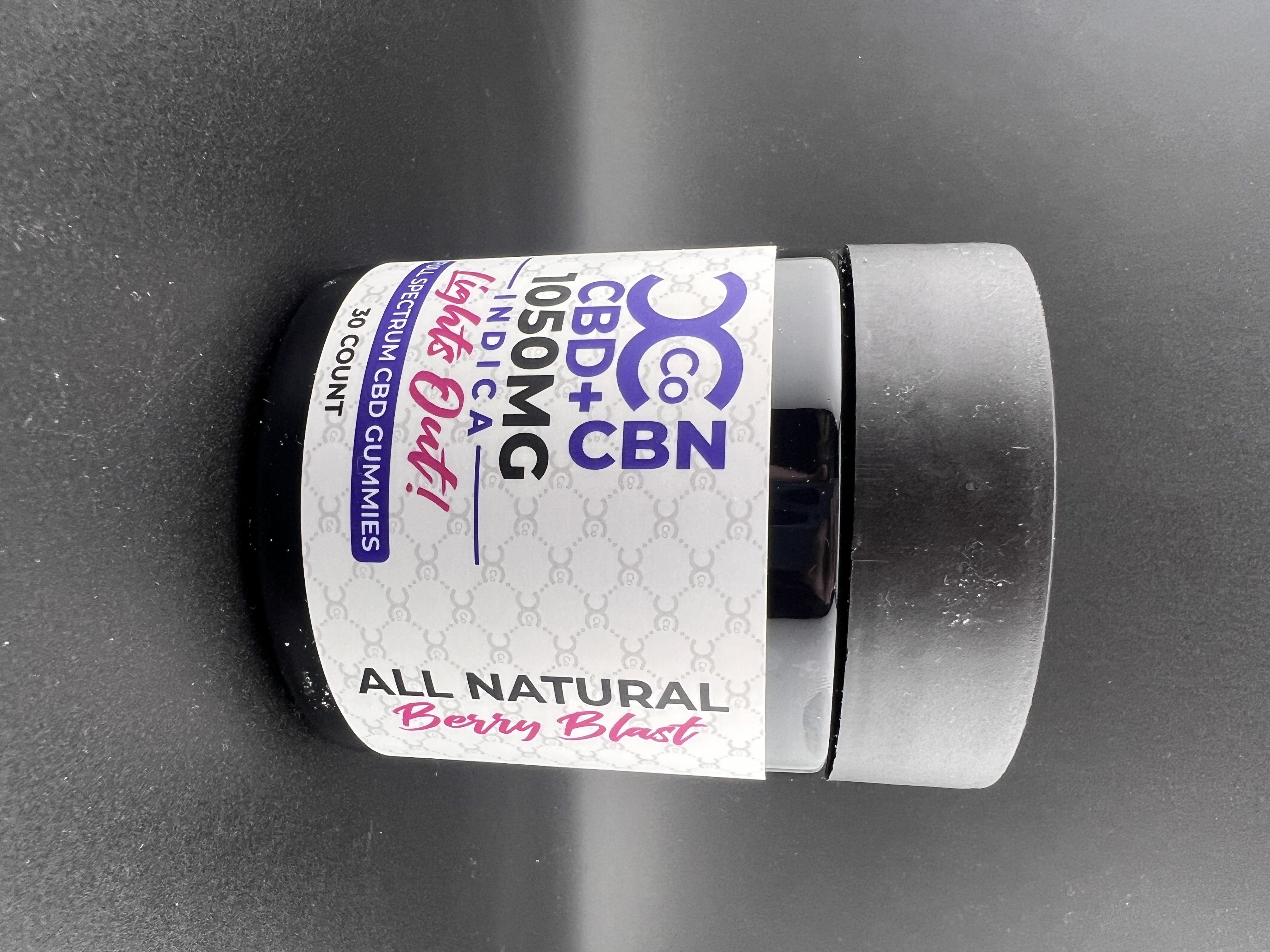 Photograph of product: CCCo - Lights Out - 25mg CBD 10mg CBN Gummies - Berry Blast - 30ct