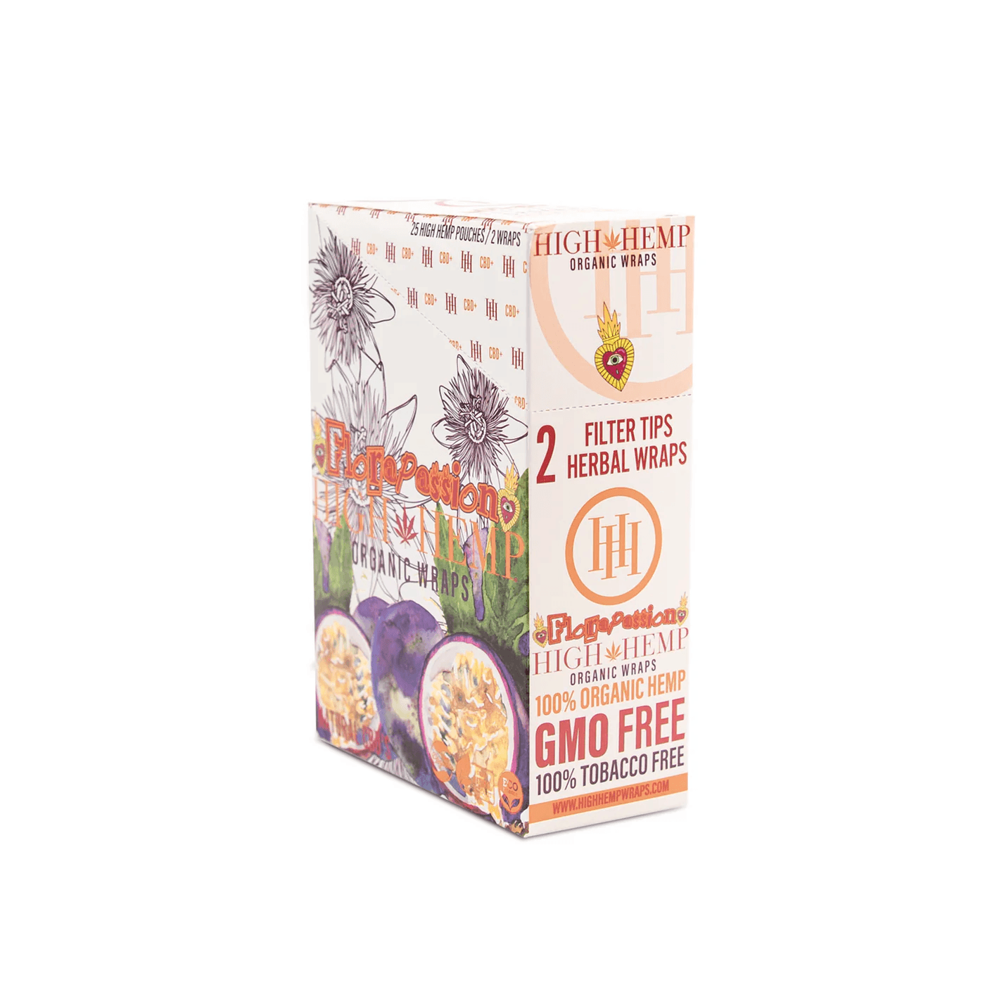 Photograph of product: High Hemp Organic Hemp Wrap Flora Passion 2pk