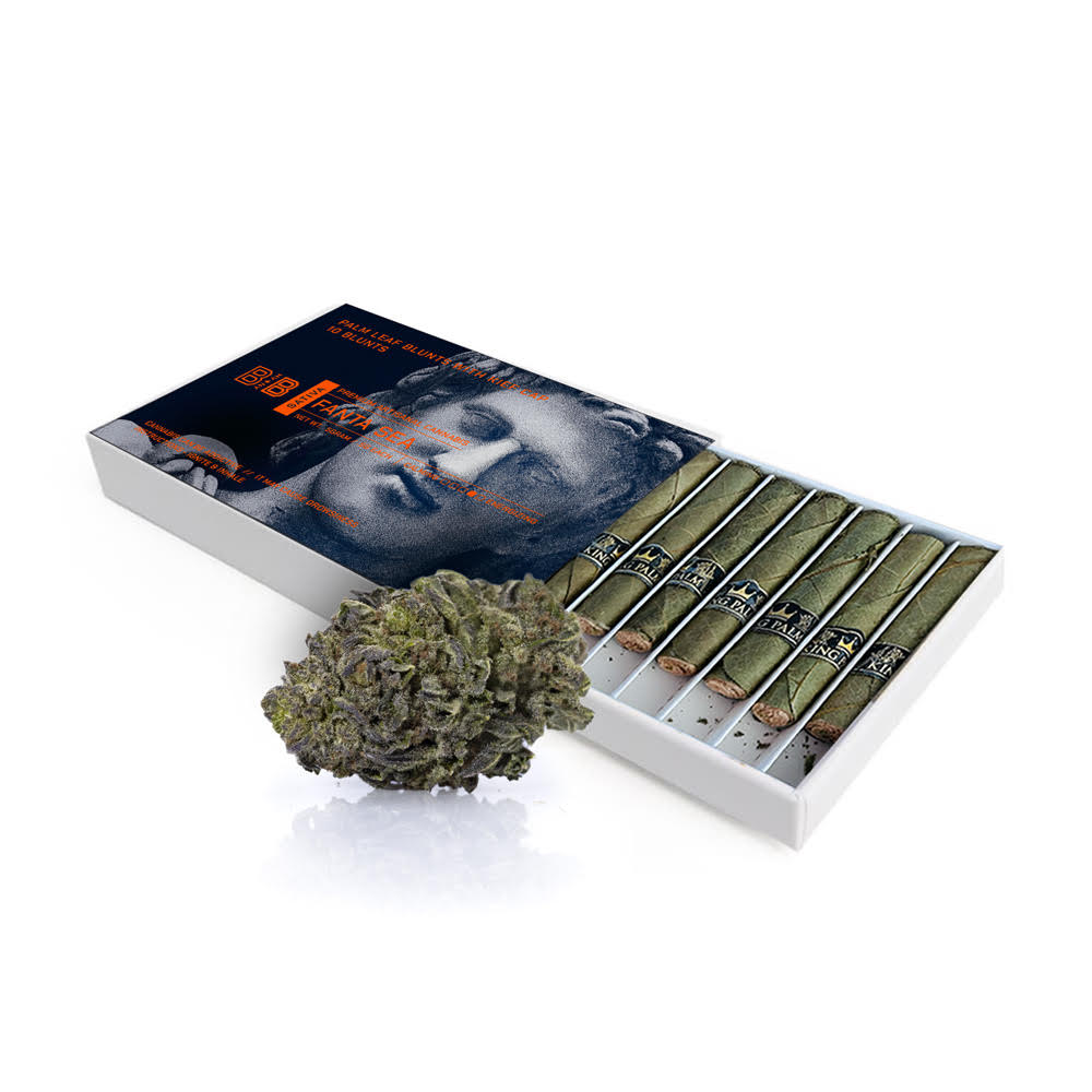 Photograph of product: Boujee Ben | Fanta Sea | Oui'd | 10 Pack Kief Cap Palm Leaf Blunt