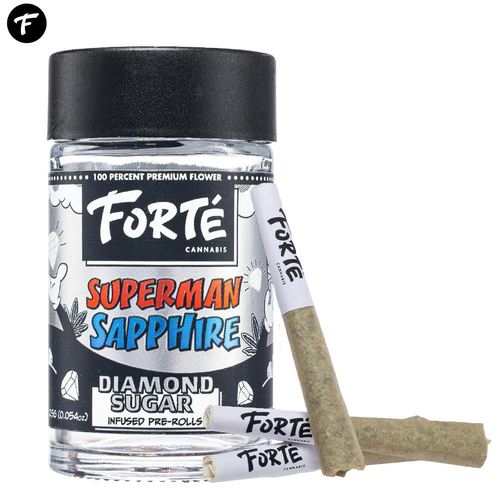 Photograph of Product: Forte - Diamond Pre-roll 0.5g - 5pk - Superman Sapphire
