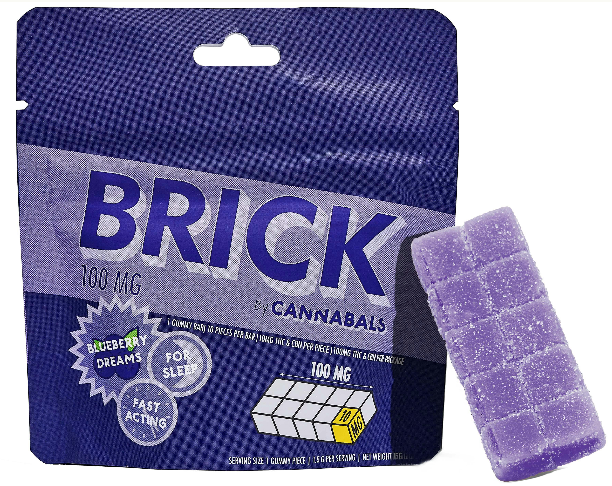 Photograph of Product: Cannabals | Brick Gummies 100mg | Blueberry Dreams