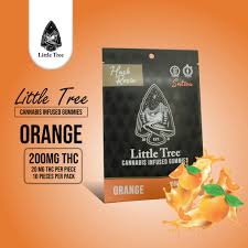 Photograph of product: Little Tree - Gummies - au chocolat Rosin - Orange - 200MG