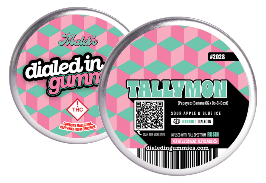 Photograph of product: Rosin Gummies | Tallymon [Batch #2028] Blue Ice & Sour Apple Flavors | 100mg