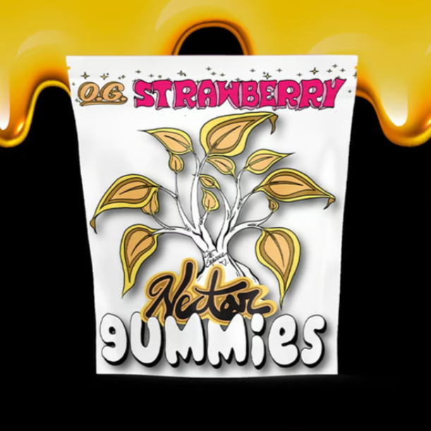 Photograph of product: (the) Essence Nectar Gummies | OG Strawberry - Chemdawg 91 | 100mg