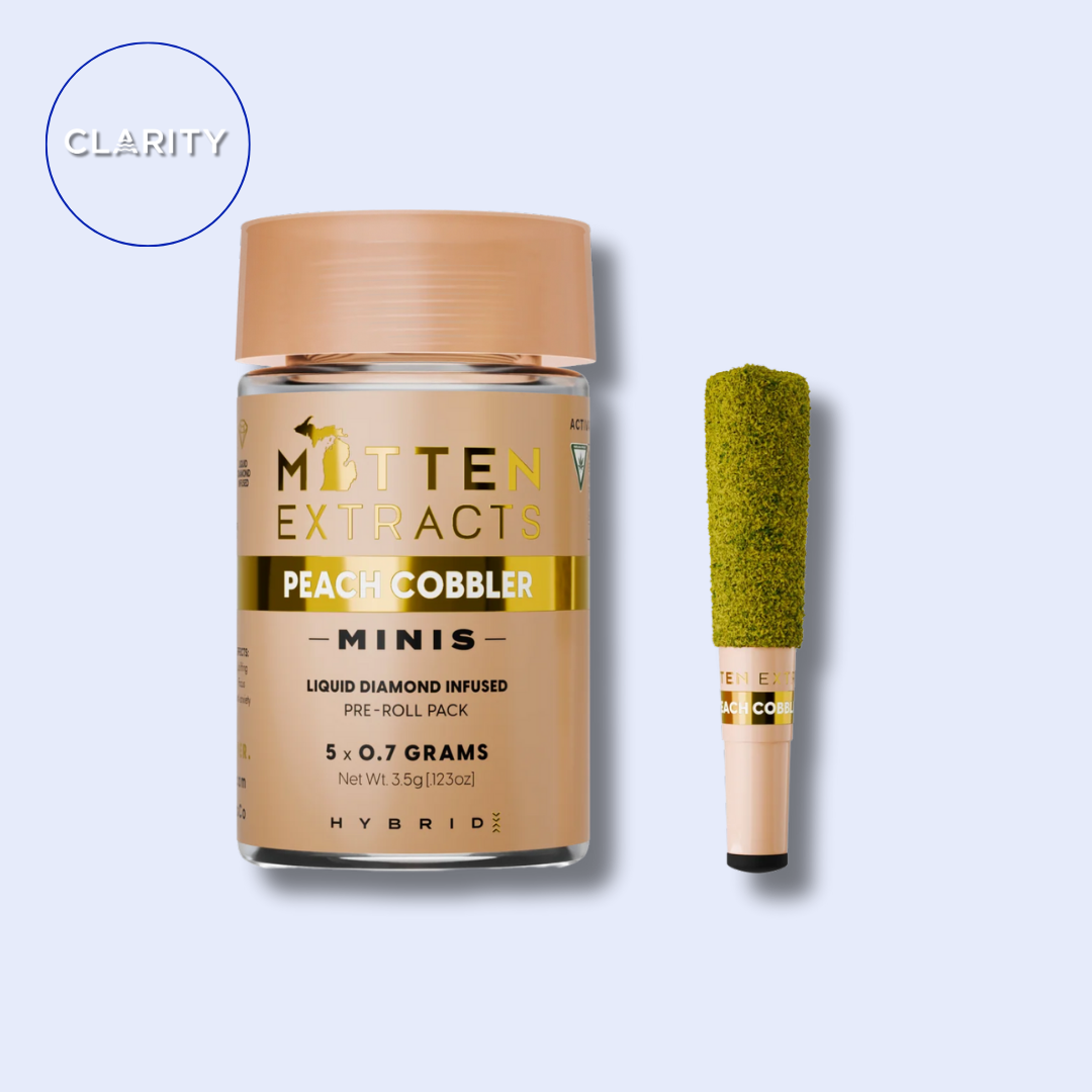 Photograph of product: Mitten Extracts Infused Prerolls 5pk | Peach Cobbler