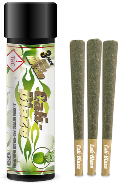 Photograph of product: Cali Blaze Infused Preroll 1.875g (I) Green Apple