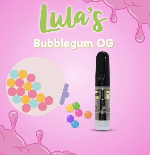 Photograph of product: LULA'S BUBBLEGUM OG CARTRIDGE .5G