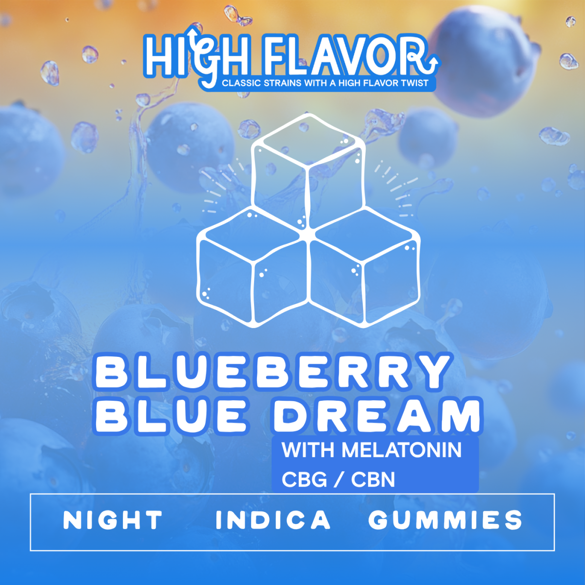 Photograph of product: Blueberry Blue Dream -Gummies 2:2:1 TH-oui/CBG/CBN