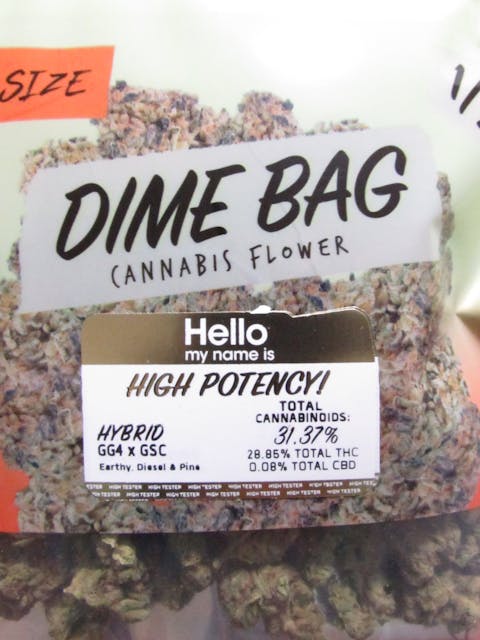Photograph of product: Dime Bag 14g GG4 x GSC - GG4 x GSC 14g