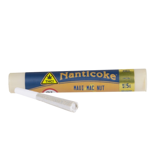 Photograph of product: Nanticoke | Maui Mac Nut | Hybrid | Pre-Roll | 0.5g