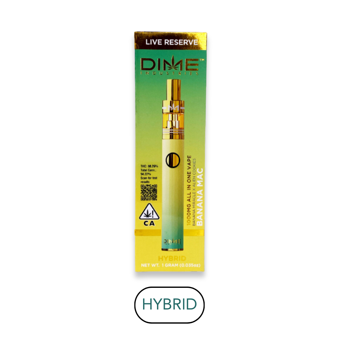 Photograph of product: Dime industries - Live Resin - Banana Mac - RTU - 1.0g