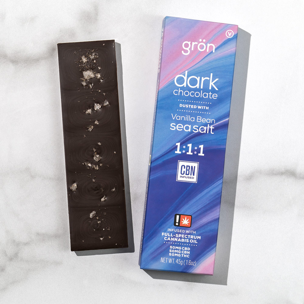 Photograph of product: 1:1:1 Dark Chocolate Vanilla Bean Bar (Sleepy)