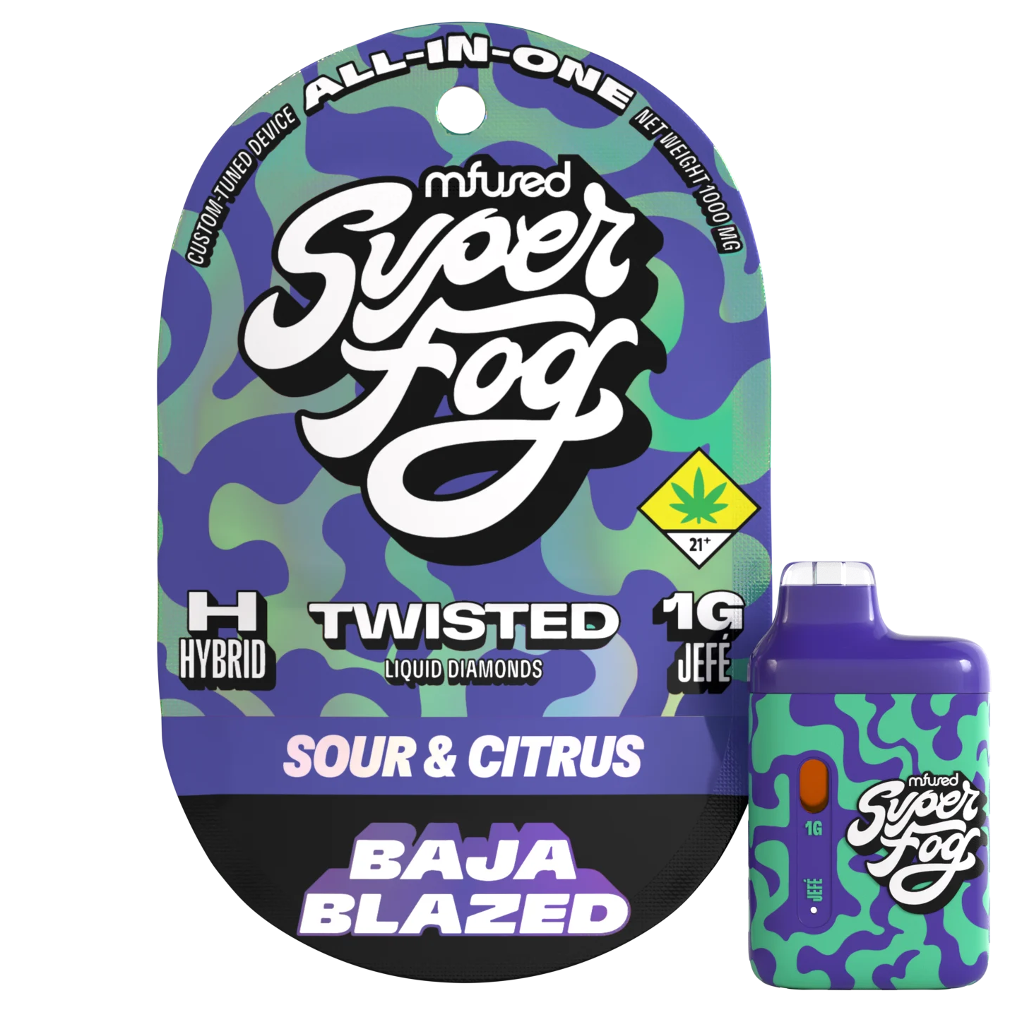 Photograph of product: Baja Blazed Liquid Diamonds Disposable Jef Vape