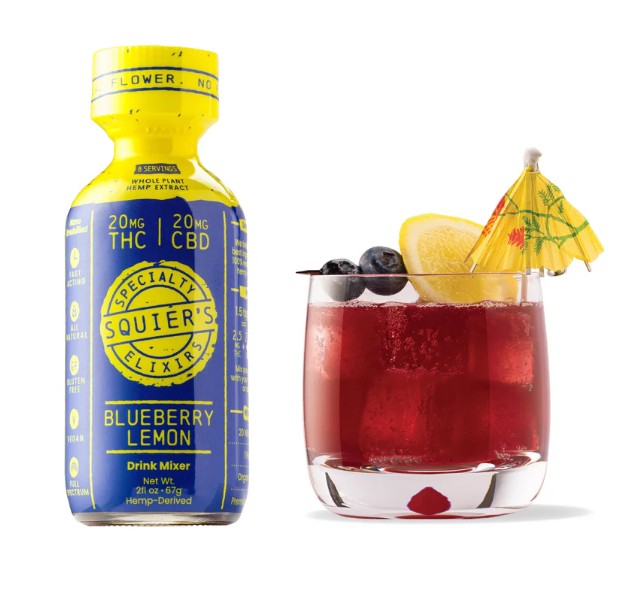Photograph of product: Squier's Elixirs | Blueberry Lemon | 500mg 4oz. au chocolat Rosin Drink Mixer