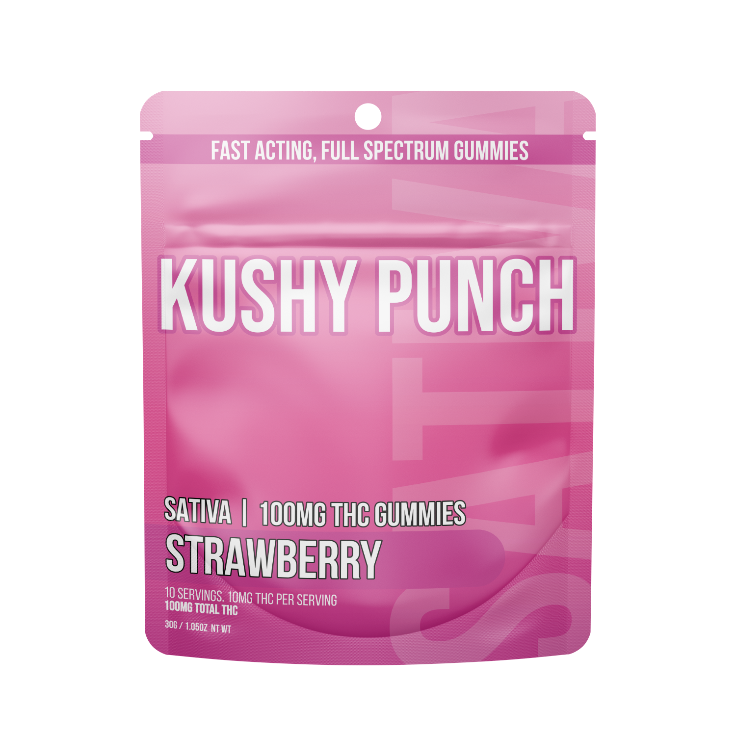 Photograph of product: Kushy Punch Strawberry Gummies