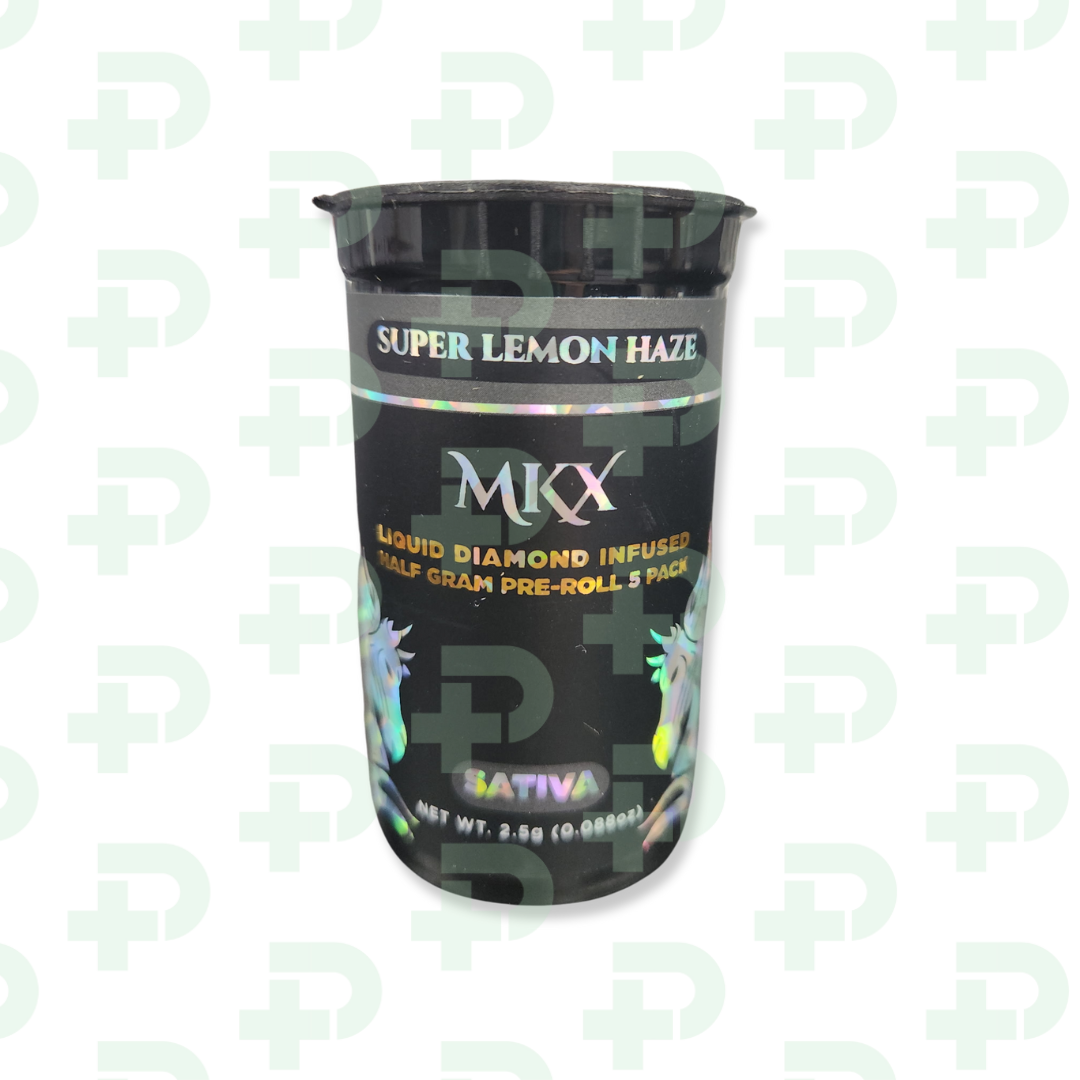 Photograph of product: MKX 5 Pack Liquid Diamond Infused Prerolls - Super Lemon Haze