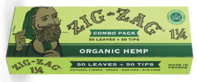 Photograph of product: Zig-Zag Organic Hemp 1 Papers + Tips