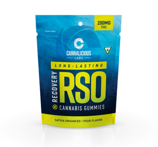 Photograph of product: Cannalicious - Pear - RSO Gummy - 200mg - Oui'd