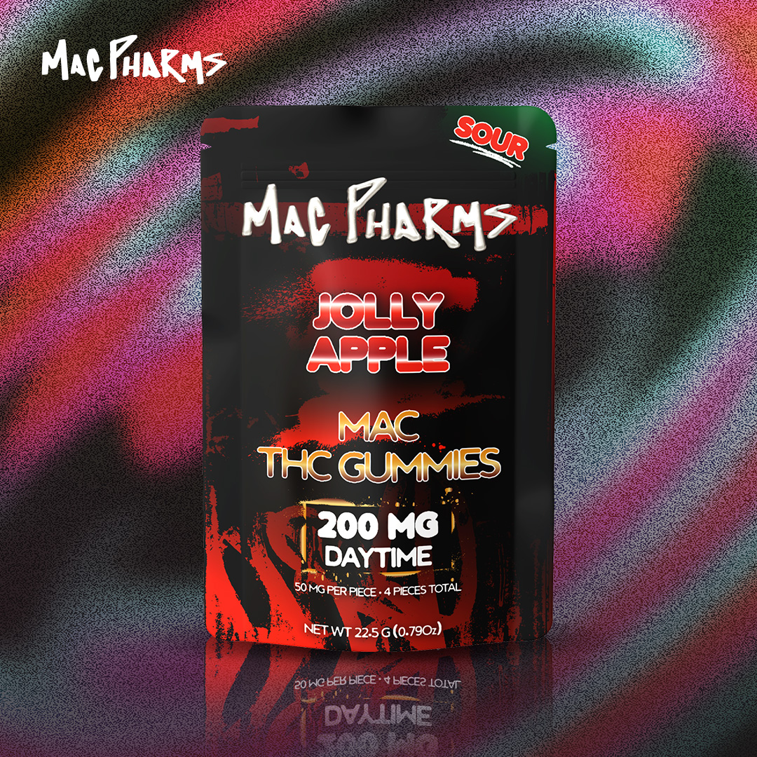 Photograph of product: Mac Pharms | 200MG Gummies | Jolly Apple