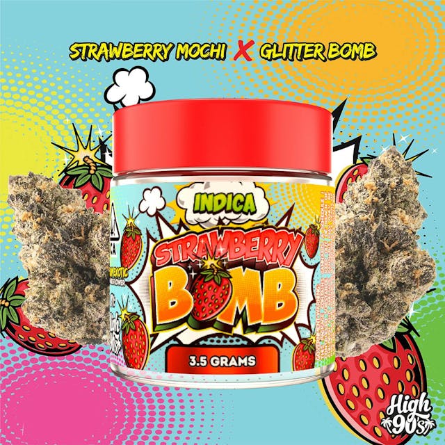 Photograph of product: Strawberry Bomb 3.5g Flower - 