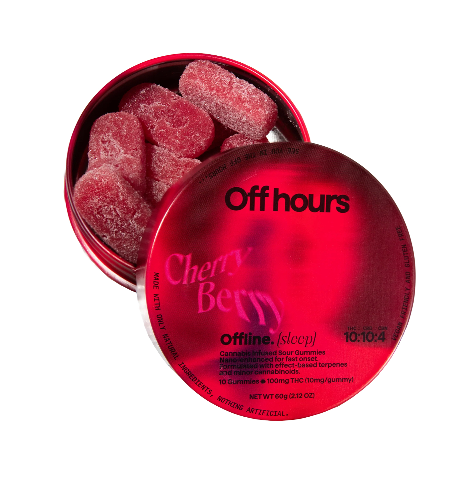 Photograph of product: Cherry Berry Offline - 10:10:4 - Sleep Gummies 10pk 10mg - Off Hours