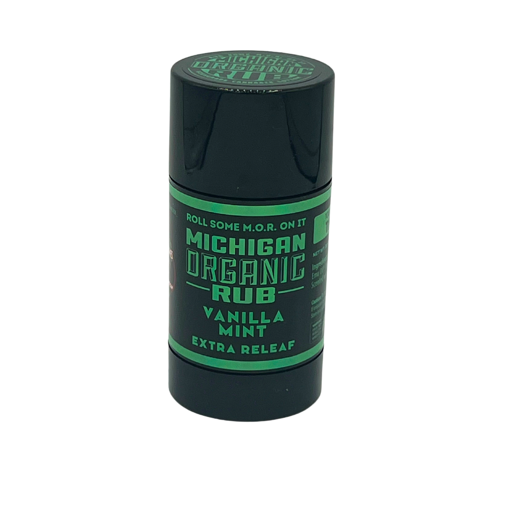 Photograph of product: Michigan Organic Rub - Roll On - Vanilla Mint Extra Releaf (1000mg)