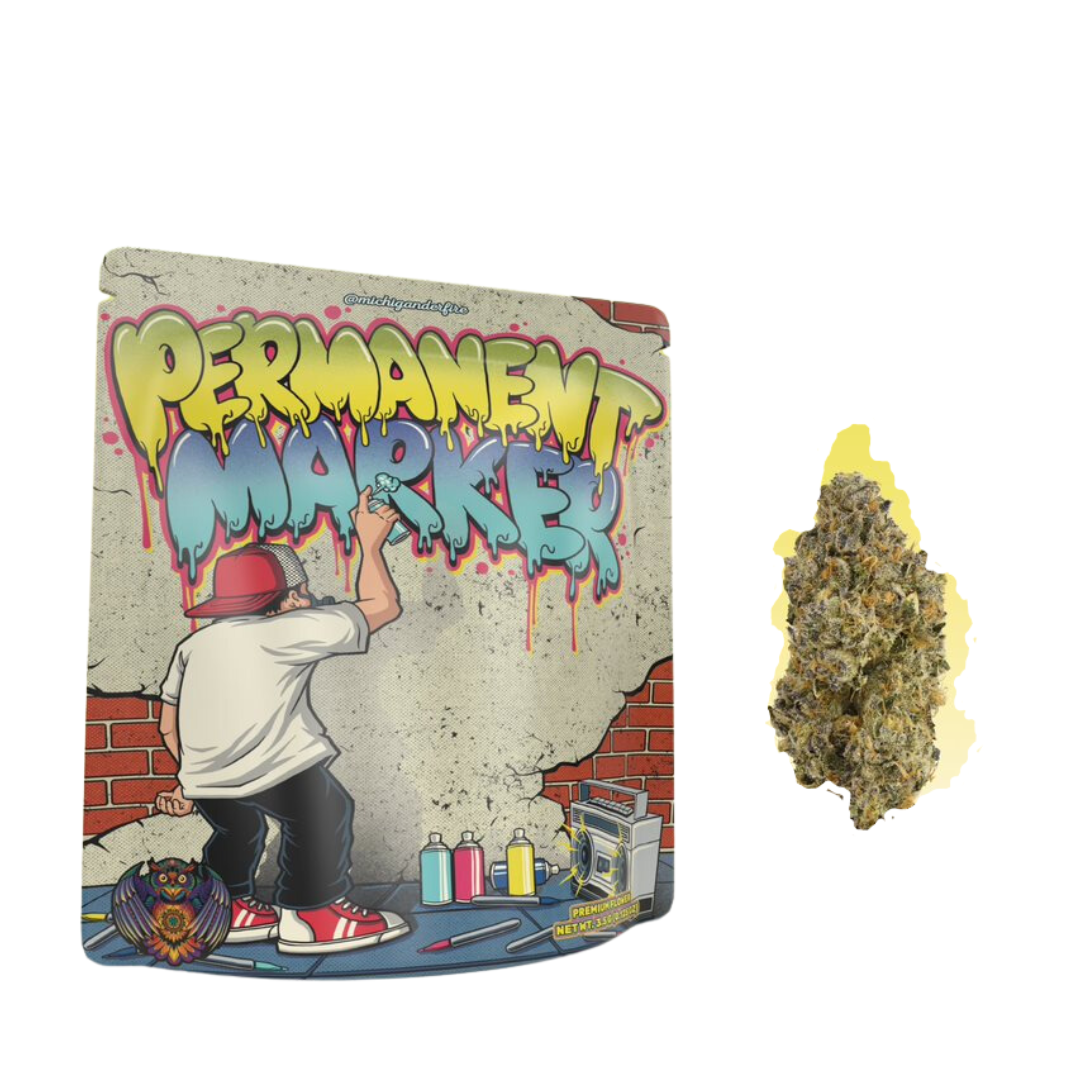 Photograph of product: Michigander Fire | Permanent Marker Prepackaged Flower | 3.5g