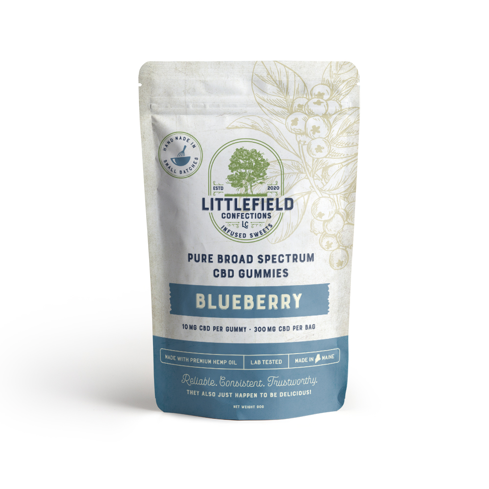 Photograph of product: LFC 300MG CBD Gummies -  Blueberry