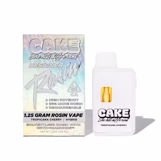 Photograph of product: Cake | Tropicana Cherry - 1.25 Grams - Hybrid - Rosin