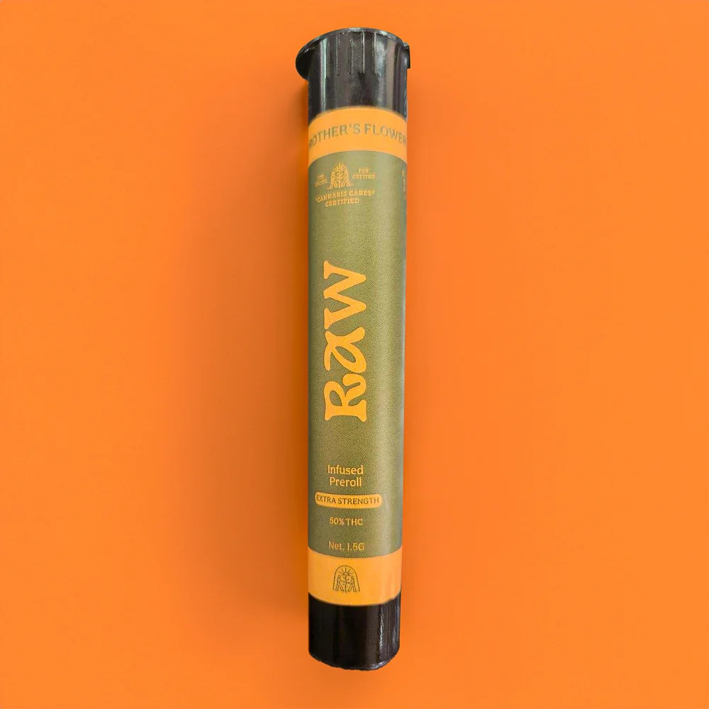 Photograph of product: My Brother's Flower | Infused Joint | Tahoe OG | Hybrid