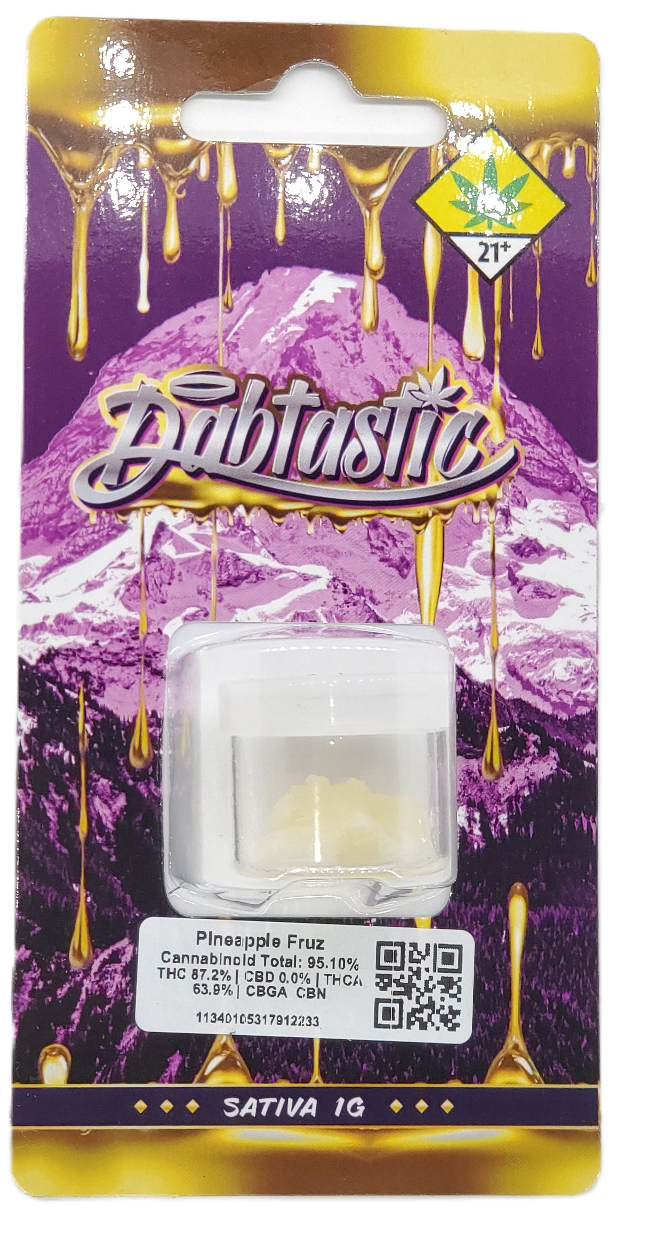Photograph of product: Dabtastic CON Pineapple Fruz Hydrocarbon Extract 1g