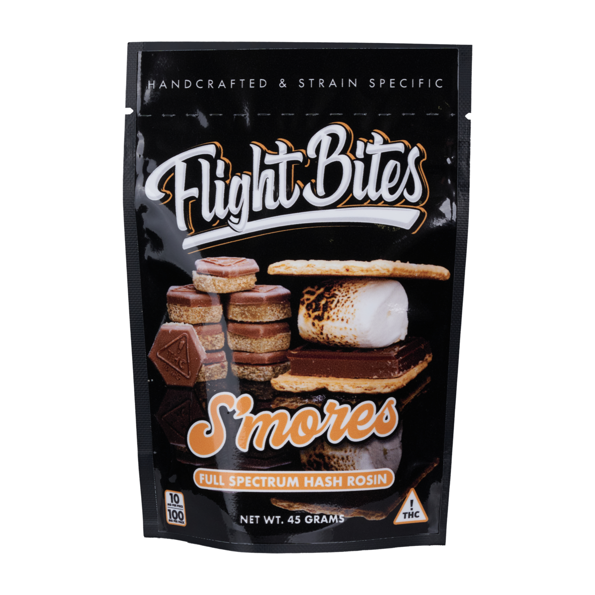 Photograph of product: Flight Bites au chocolat Rosin Gummies-S'Mores-100mg