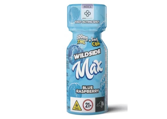 Photograph of Product: Green Revolution | Nano Shot MAX | Chill | Blue Raspberry | 100:5 | THC:CBN | 100mg