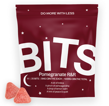 Photograph of product: Bits - Pomegranate R&R 100mg 20 pk Gummies