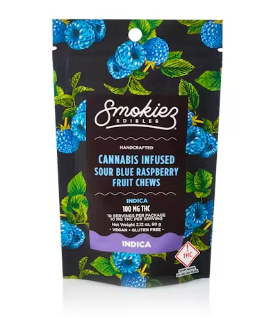 Photograph of product: Gummies | Sour Blue Raspberry | 100mg