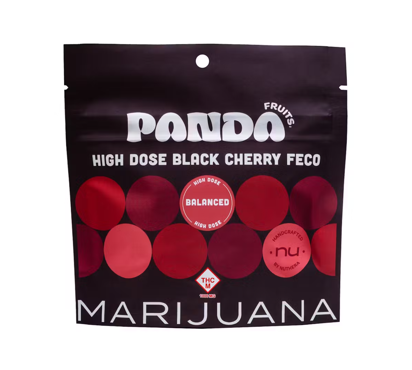 Photograph of product: Black Cherry High Dose FECO Gummies (1000mg)