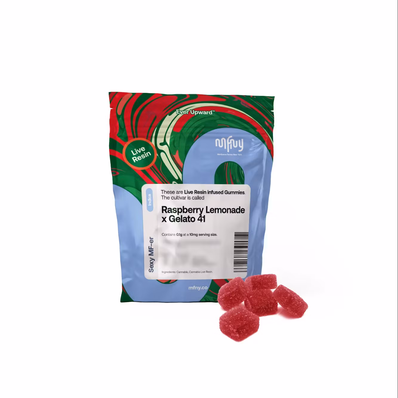 Photograph of product: Raspberry Lemonade Oui'd | Live Resin Gummies [10pk x 10mg]