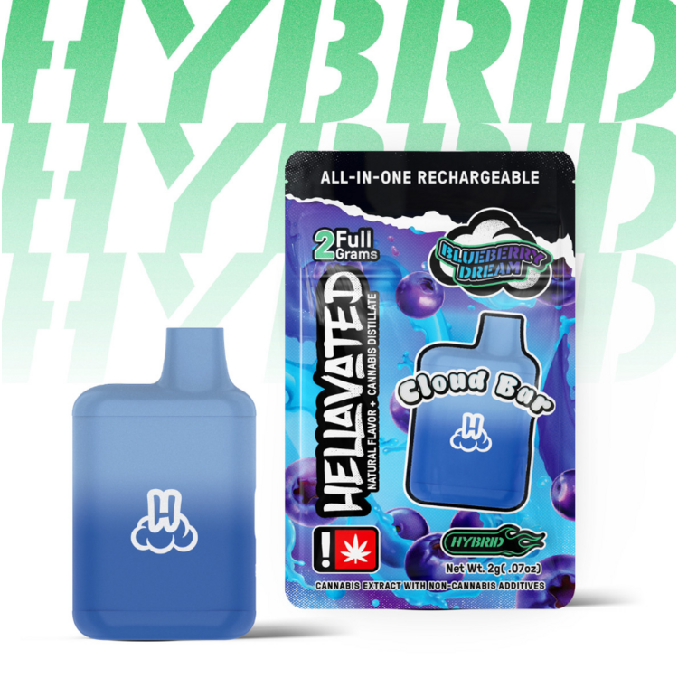 Photograph of product: Hellavated Cloud Bar Blueberry Dream Cart