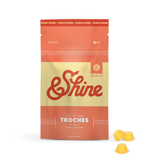 Photograph of product: Peach | 50mg Troches | 10pk