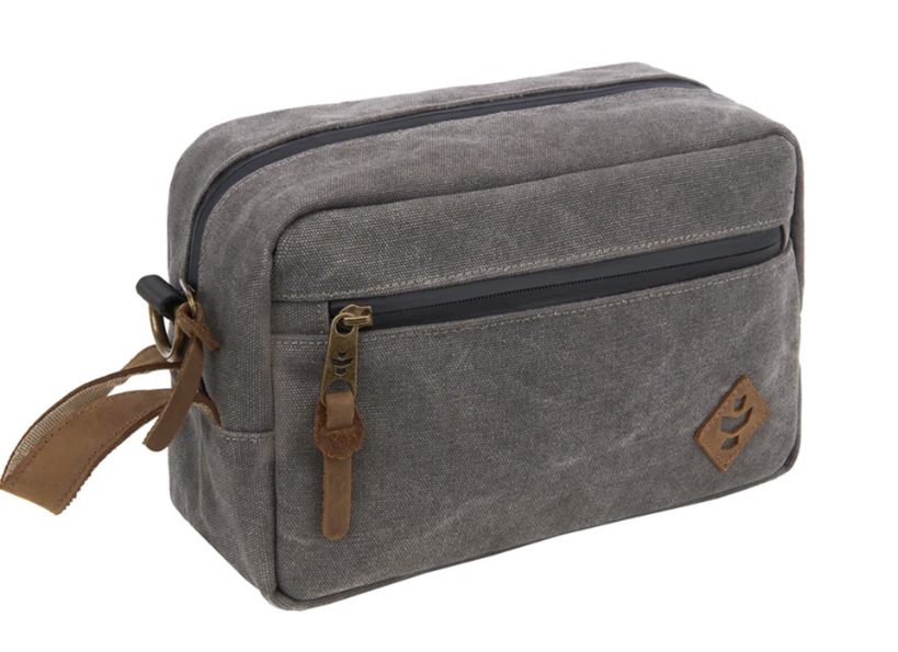 Photograph of product: Revelry | The Stowaway Smell Proof Toiletry | Ash Canvas