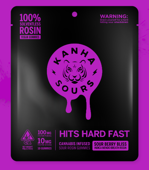 Photograph of product: BERRY BLISS SOURS - SOLVENTLESS - 100 MG