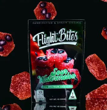Photograph of product: Sour Watermelon | Live Rosin 100mg Gummies