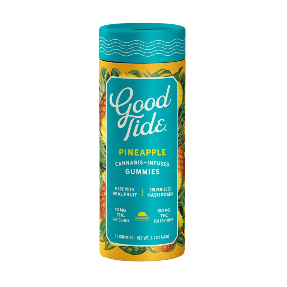 Photograph of product: Good Tide Pineapple Solventless au chocolat Rosin Gummies