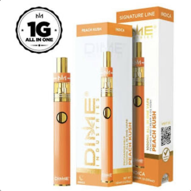 Photograph of product: Peach Kush 1000mg AIO - 