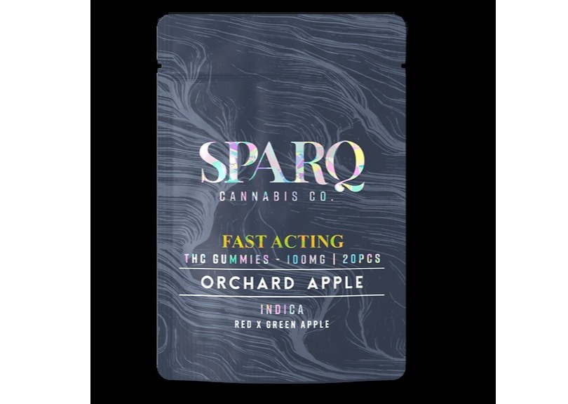 Photograph of product: Sour Apple Gummies | 100mg | Sparq