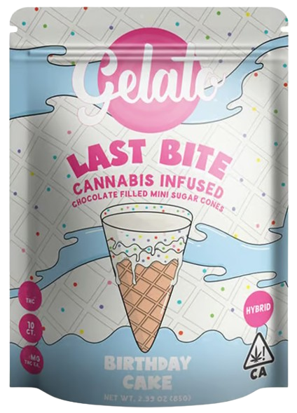 Photograph of product: BIRTHDAY CAKE (H) LAST BITES MINI CONES 10PC