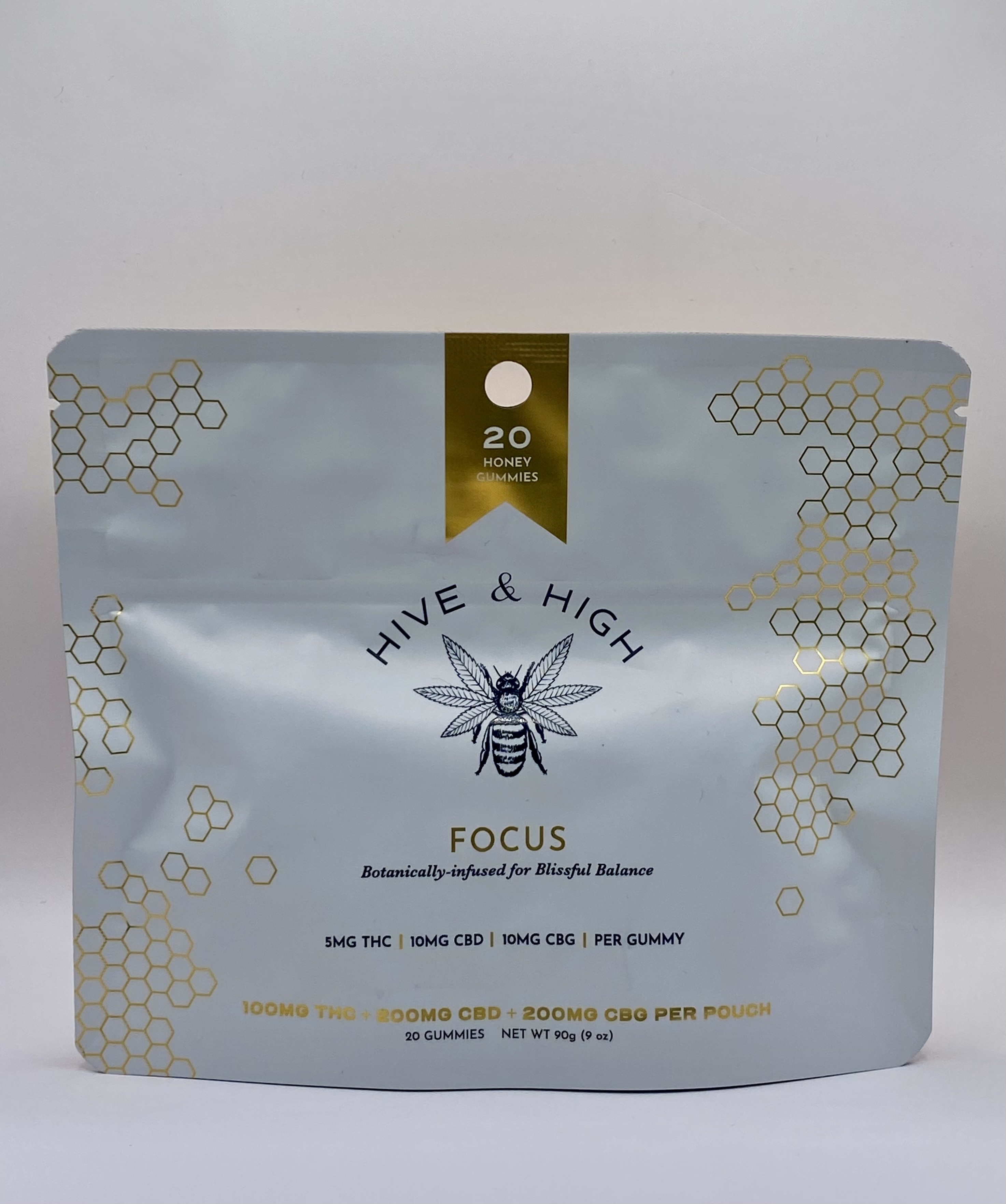 Photograph of product: Hive & High | Focus | 100mg 20pk | Gummies