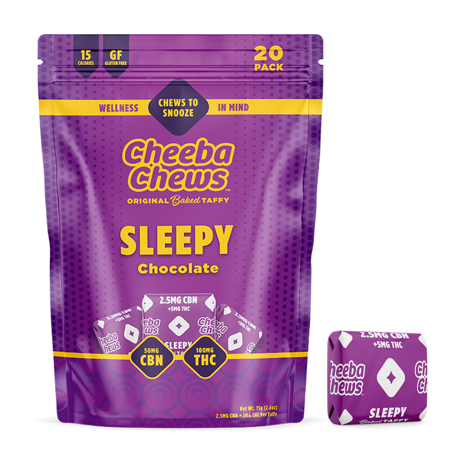 Photograph of product: Cheeba Chews | 2:1 | Sleepy Chews | Chocolate