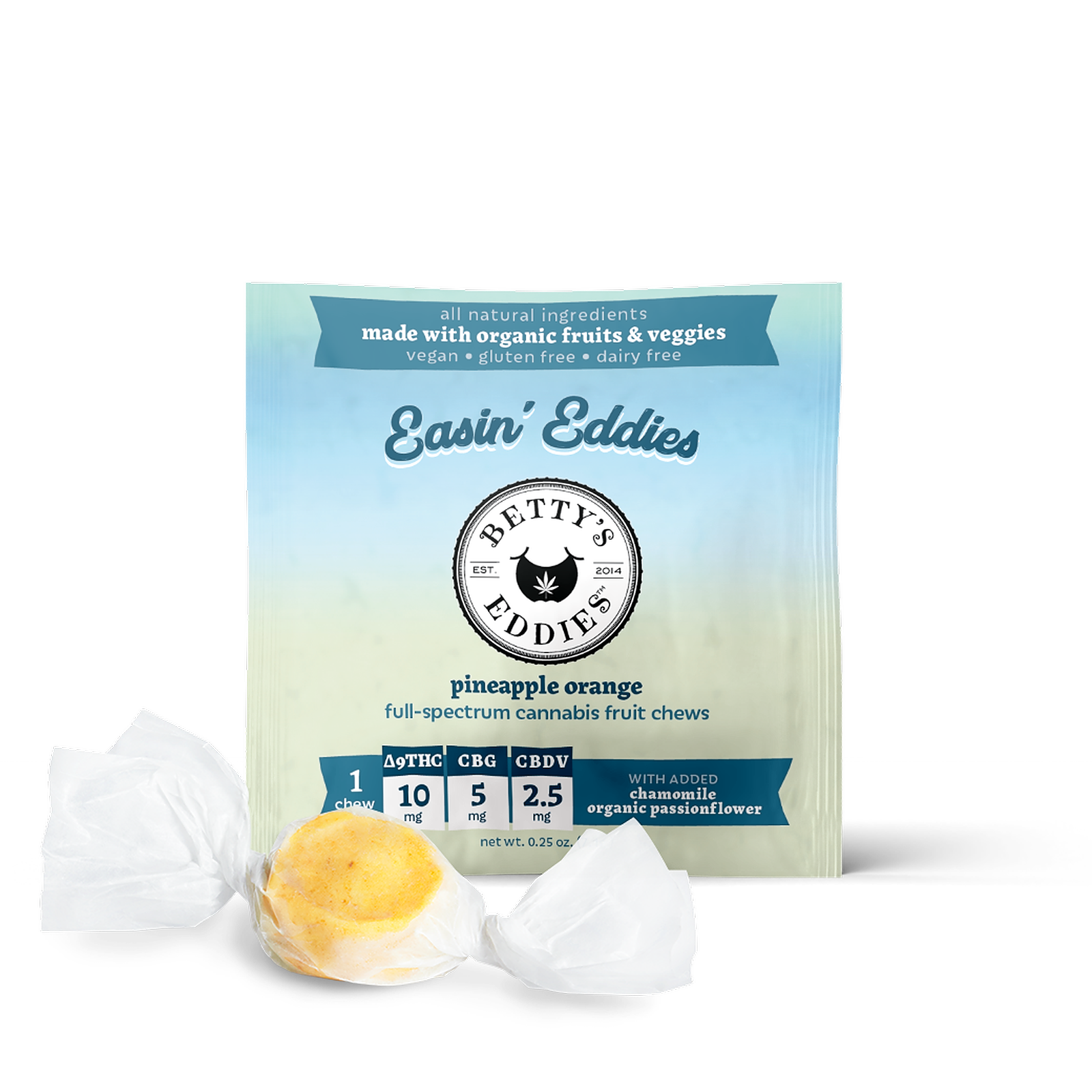 Photograph of product: Pineapple Orange Single Serving Fruit Chews | 2pk - Betty's Eddies