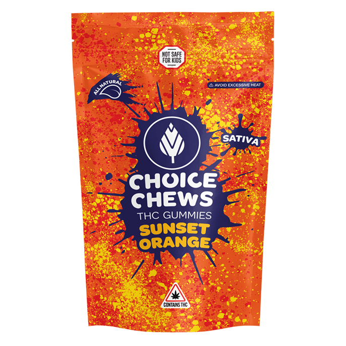 Photograph of product: Choice Sunset Orange Oui'd Soft Chews 200mg Rec
